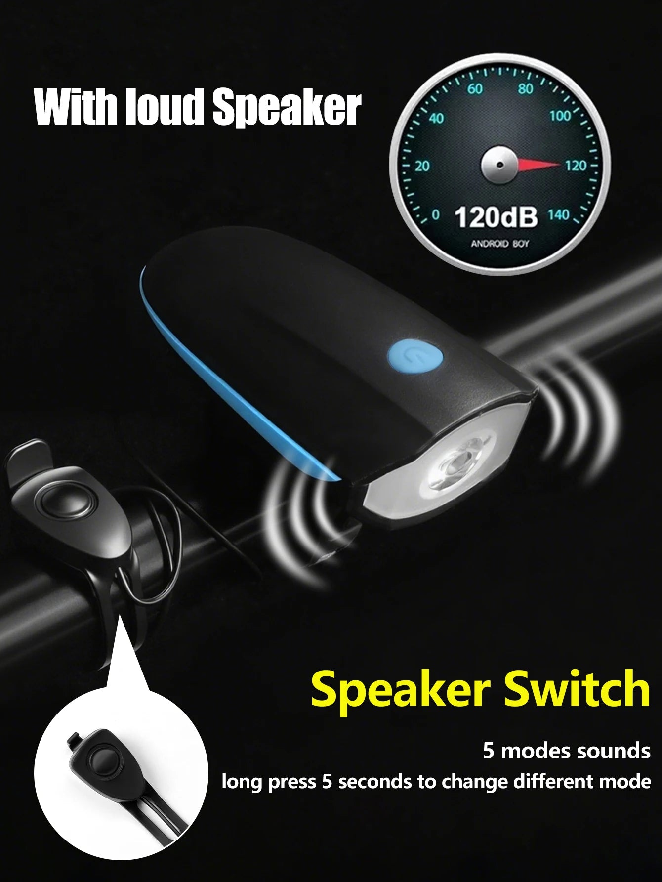 Farol dianteiro de bicicleta