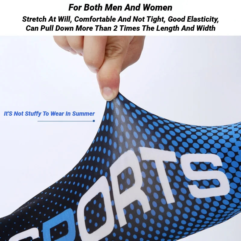 2PCS Summer Fashio Sunscreen Ice Silk Sleeve UV Sun Protection Cooling Anti-Slip Arm Sleeves Men Women Outdoor Sport Cycling