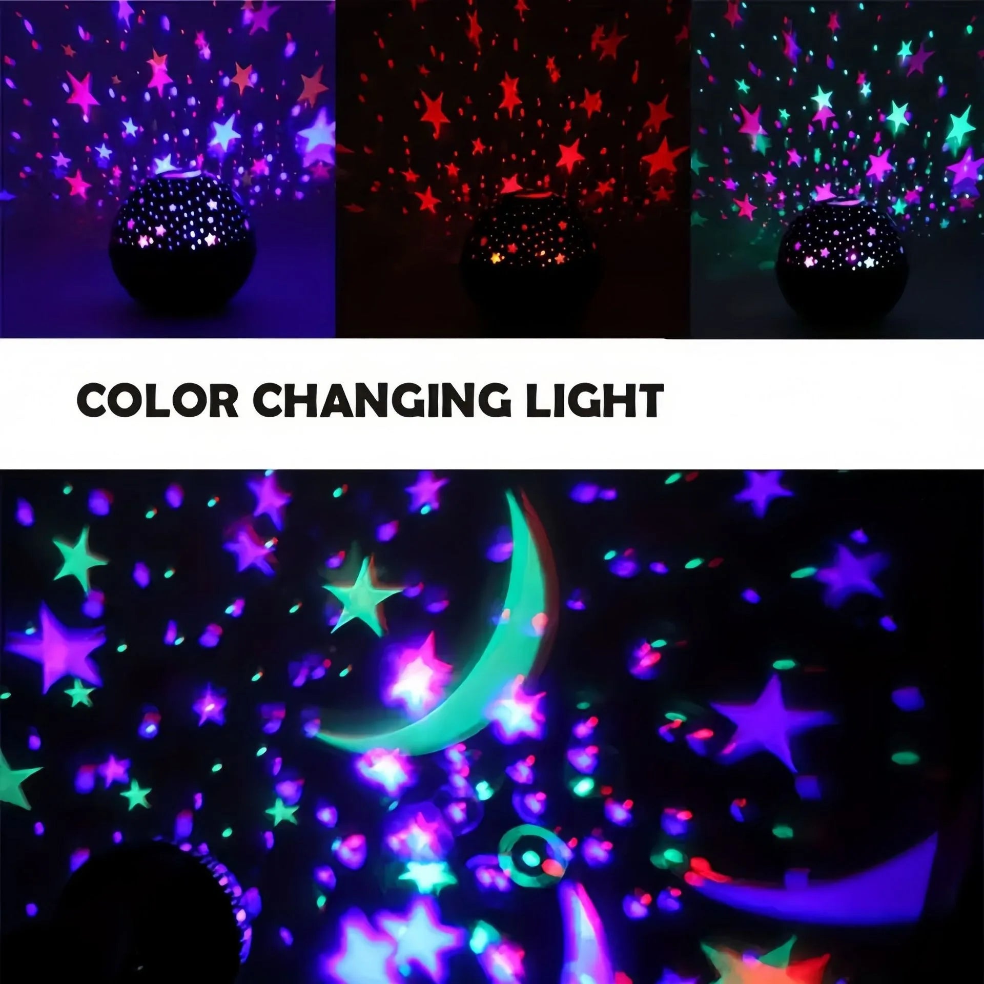 Projetor de luz noturna LED RGB